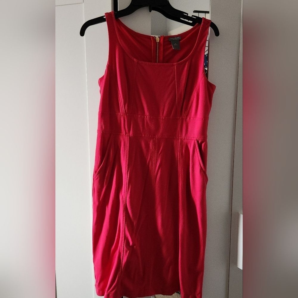 Ann Taylor Vibrant Pink Dress With Pockets